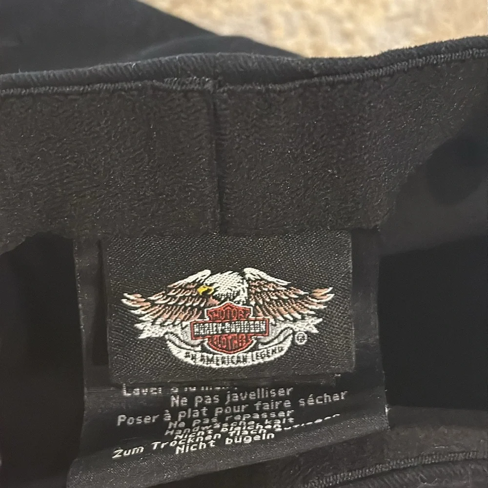 Harley Davidson Black Cloth Cap With Foldable‎ Visor cool five panel fitted hat